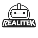 Logo de Realitek - Studio de développement web et partenaire technique de la Moulins Geek Convention